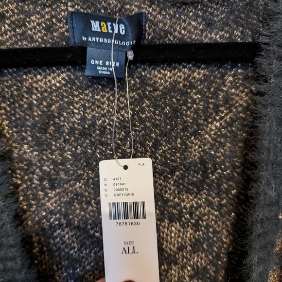 Maeve Anthropologie open front eyelash cardigan OS NWT - Picture 8 of 9